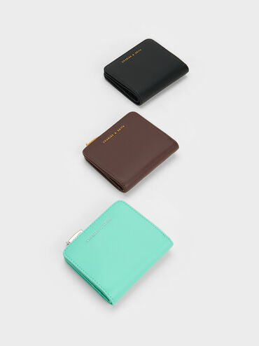 Zip Around Card Holder, Black, hi-res