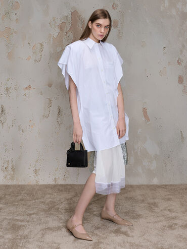 Mini Albany Leather Crystal-Embellished Knot-Bow Bag, Black, hi-res