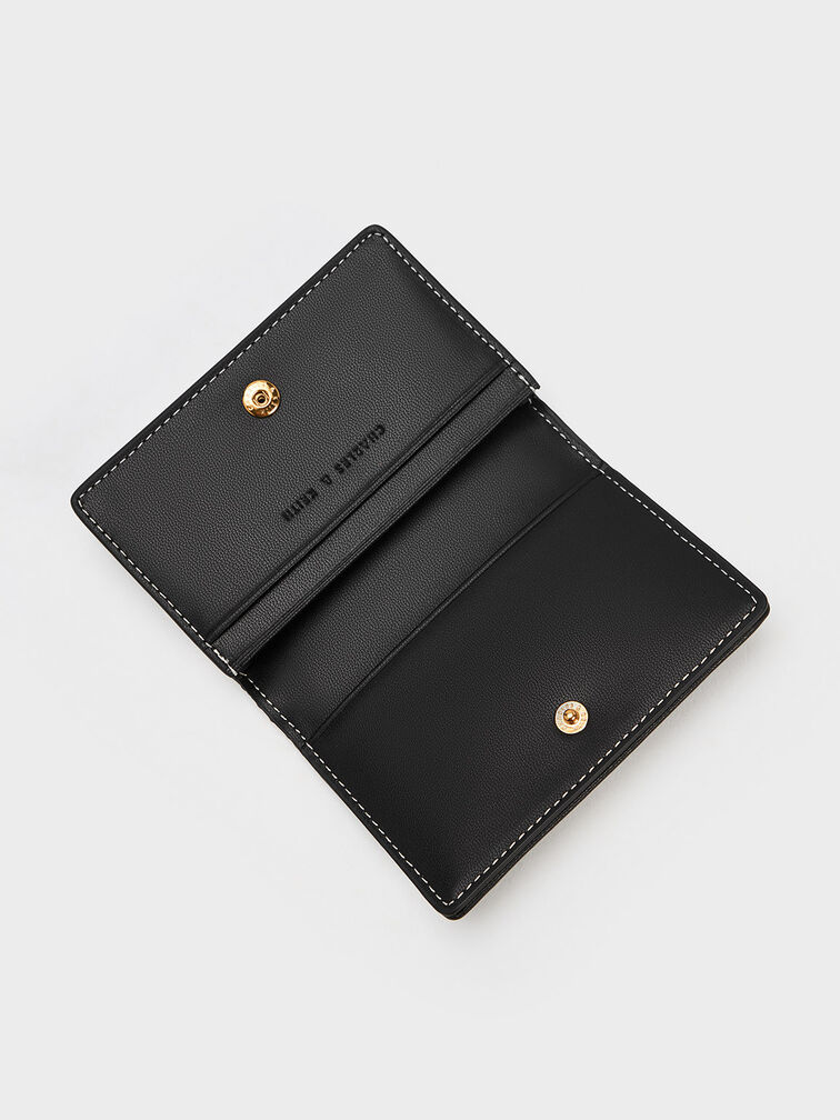 Astra Contrast Trim Wallet, Black, hi-res
