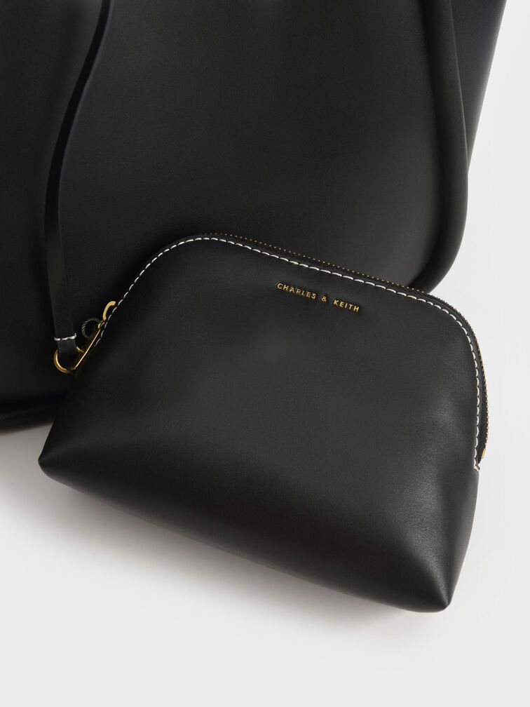 Lyla Tubular Slouchy Tote Bag, Black, hi-res