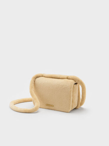 Loey Textured Crossbody Bag, Beige, hi-res