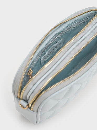 Mini Apfra Quilted Crossbody Bag, Sea Salt Blue, hi-res