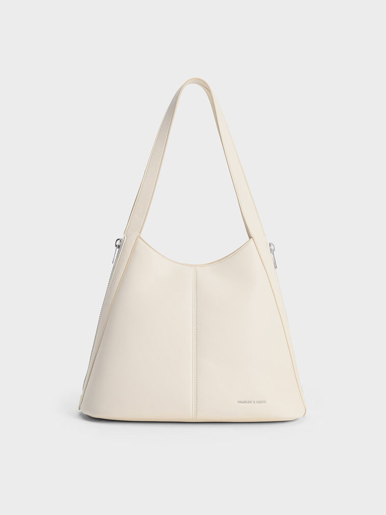 Saskia Slouchy Tote Bag, Cream, hi-res