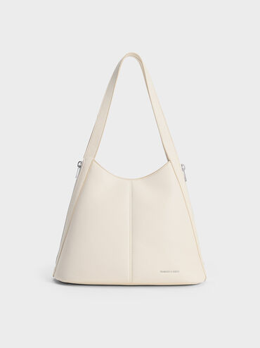 Saskia Slouchy Tote Bag, Cream, hi-res