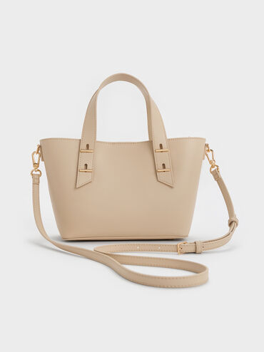 Mini Shania Double-Handle Tote Bag, Dusted Oat, hi-res