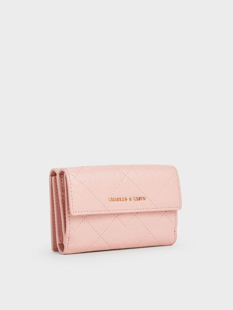 Duo Quilted Fold-Over Wallet, Light Pink, hi-res