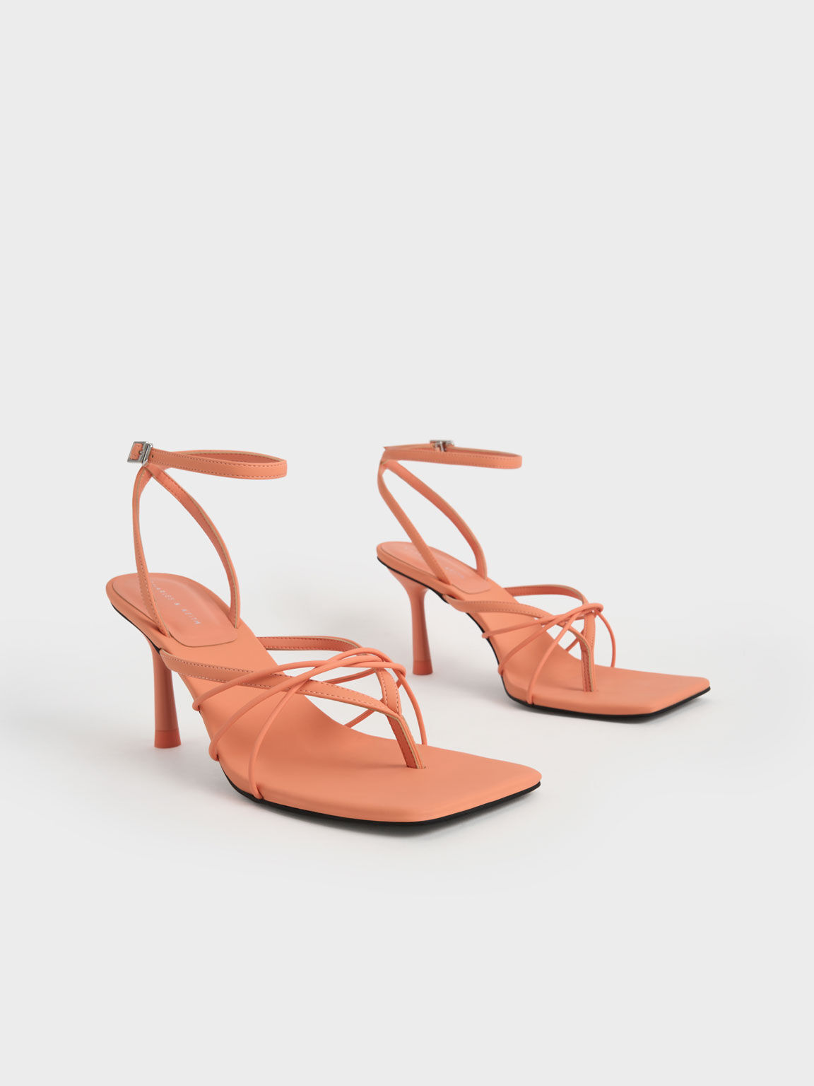 Peach discount strappy heels