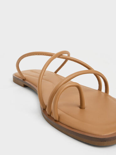 Meadow Strappy Toe-Ring Sandals, Camel, hi-res