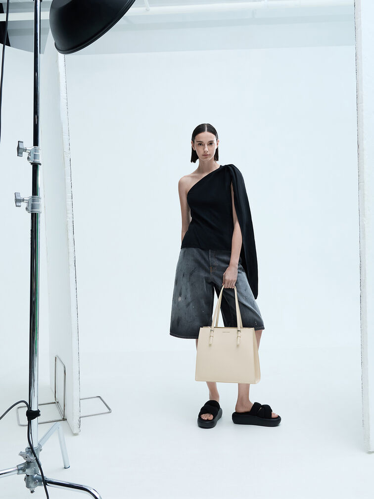 Sansa Tote Bag, Beige, hi-res