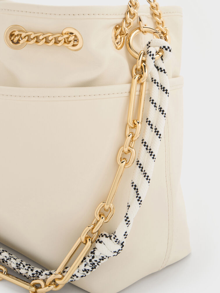 Addison Knotted-Rope Tote Bag, Cream, hi-res
