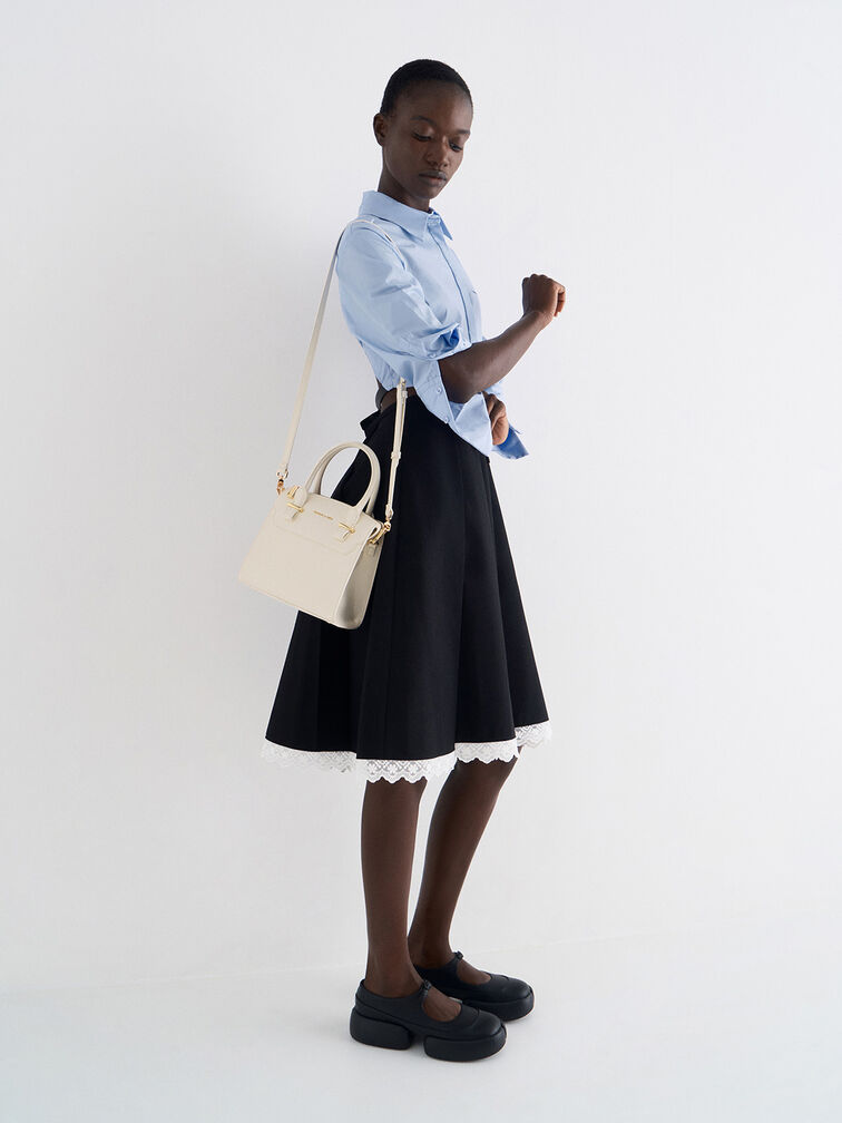 Temmie Structured Tote Bag, Cream, hi-res
