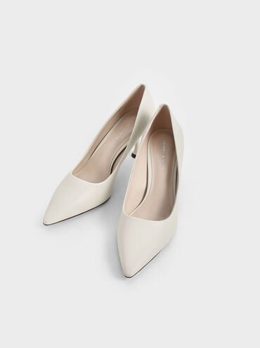 Spool Heel Pumps, Chalk, hi-res
