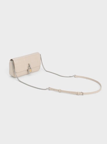 Suki Padlock Crossbody Bag, Oat, hi-res