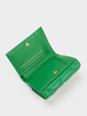 Tillie Quilted Wallet, Green, hi-res
