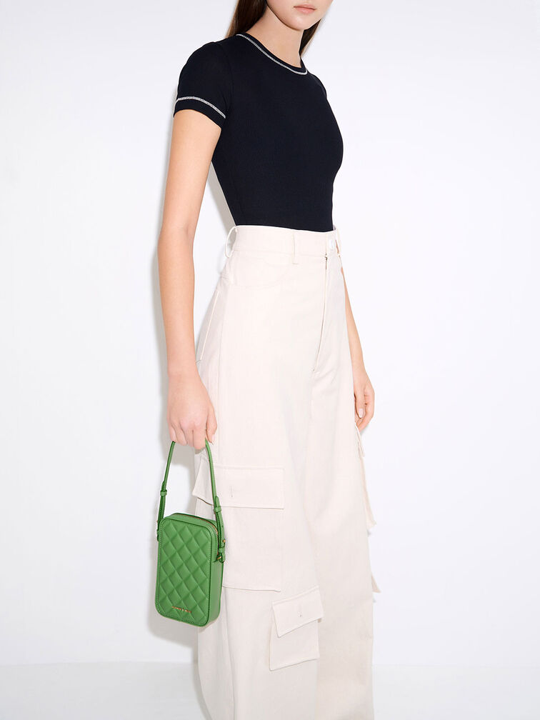 Bonnie Padded Phone Pouch, Green, hi-res