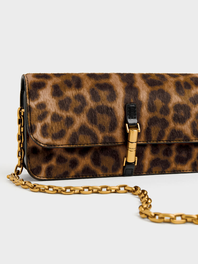 Cesia Leopard-Print Wallet On Chain, Multi, hi-res