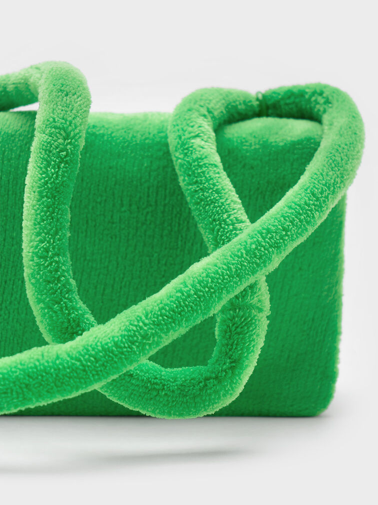 Loey Textured Crossbody Bag, Green, hi-res