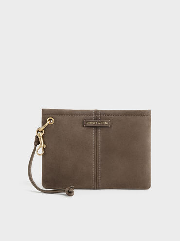 Noane Top-Zip Pouch, Stone Grey, hi-res