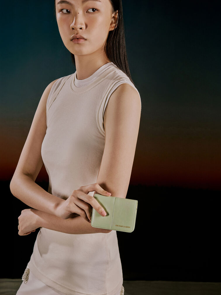 Simone Small Wallet, Matcha Green, hi-res