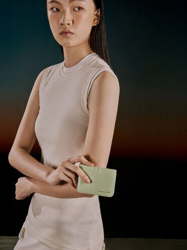 Simone Small Wallet, Matcha Green, hi-res
