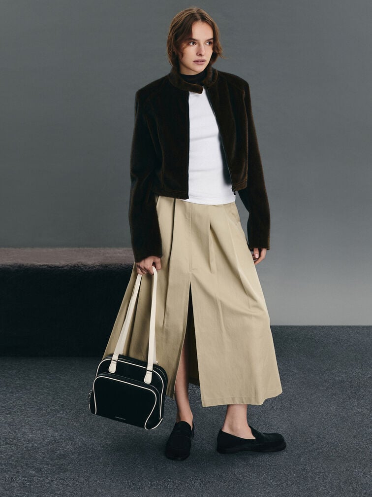 Nelly Two-Tone Front-Pocket Boxy Backpack, Multi, hi-res