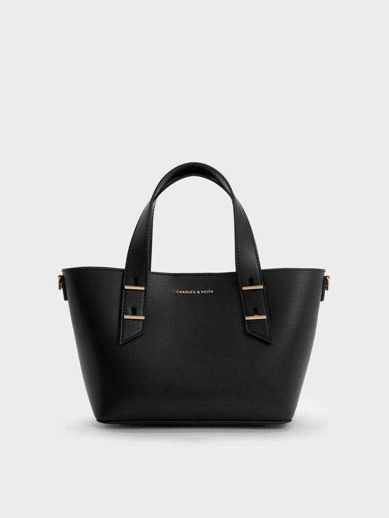 Mini Shania Double-Handle Tote Bag, Black, hi-res