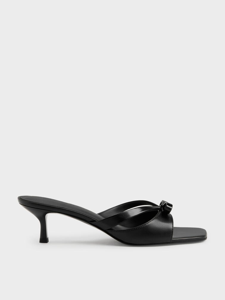 Kaleen Kitten-Heel Mules, Black, hi-res