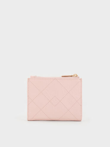 Duo Quilted Small Wallet, Soft Pink, hi-res