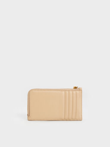 Cesia Zip-Around Card Holder, Sand Beige, hi-res