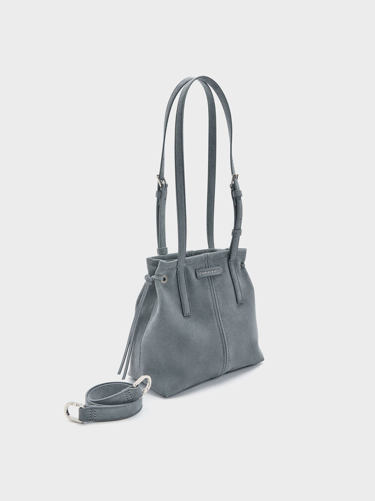 Noane Elongated-Handle Tote Bag, Smoky Blue, hi-res