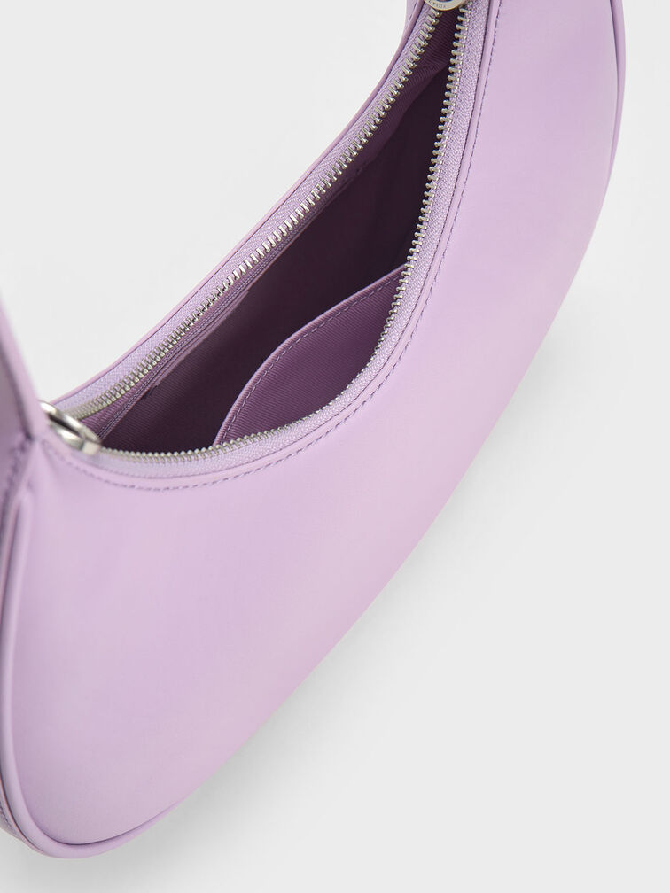 Crescent Hobo Bag, Lilac, hi-res