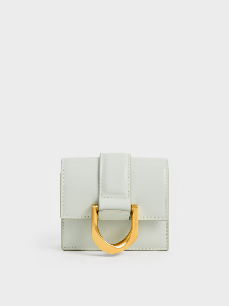 Gabine Chain-Link Card Holder, Mint Green, hi-res