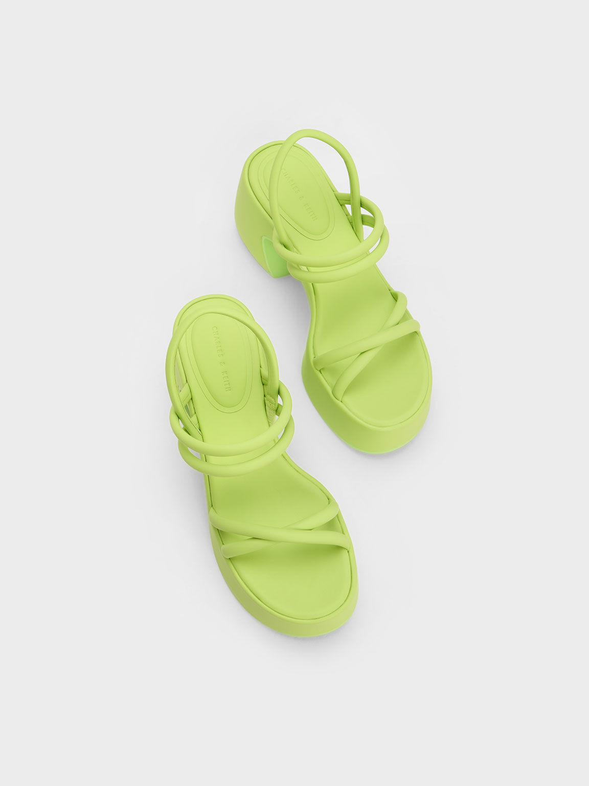 Lime green platform sandals online