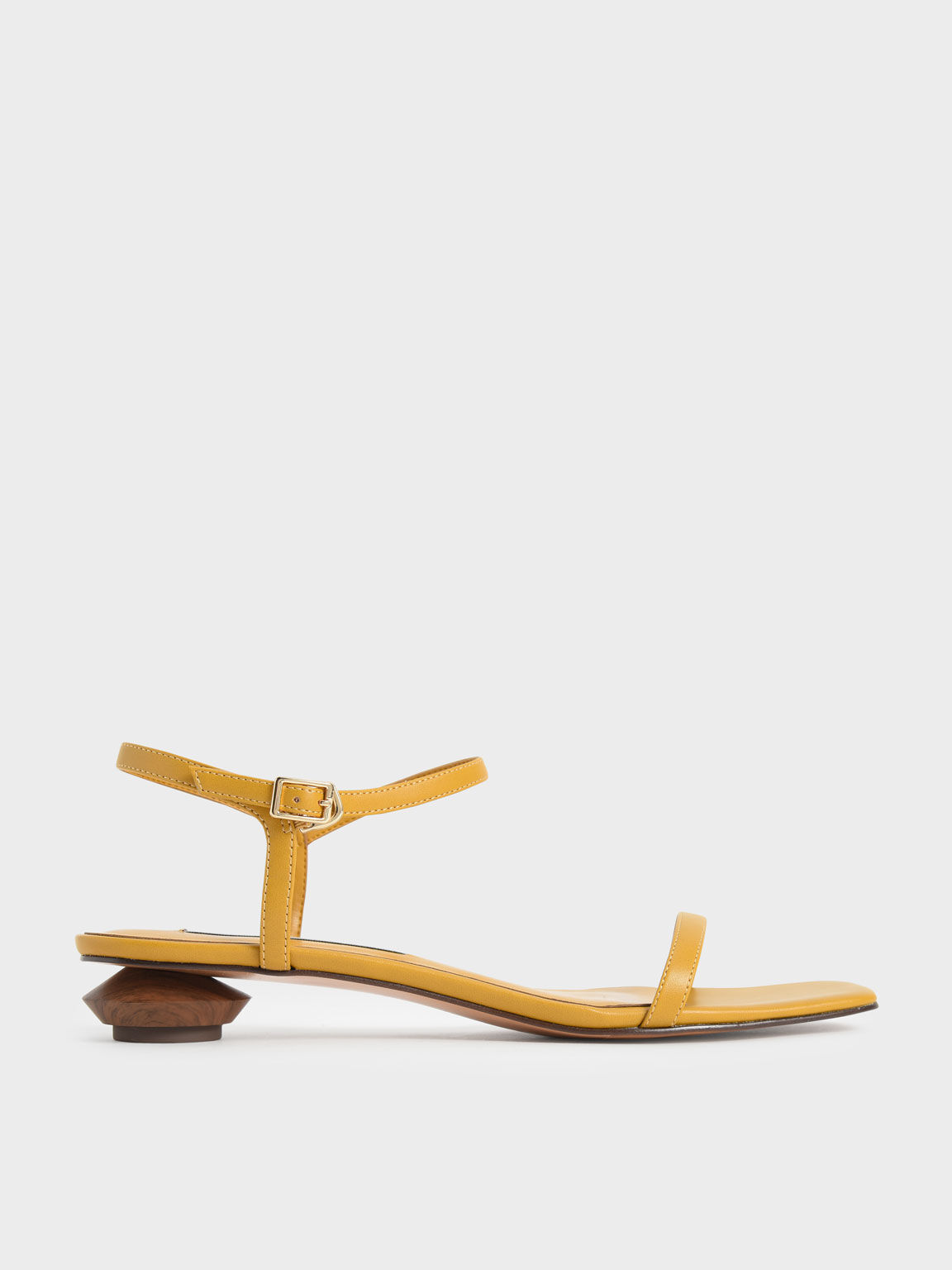 Mustard ankle strap sandals top