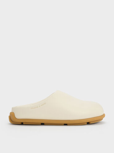 Molly Flat Mules, Cream, hi-res