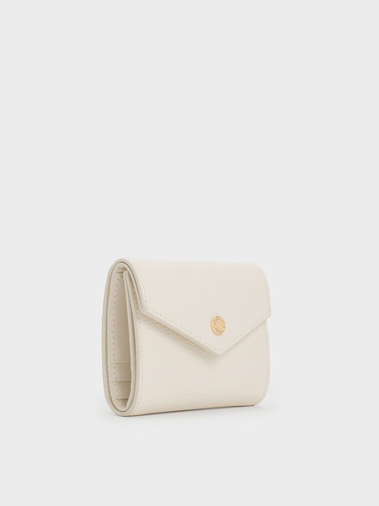 Marlowe Short Envelope Wallet, Cream, hi-res