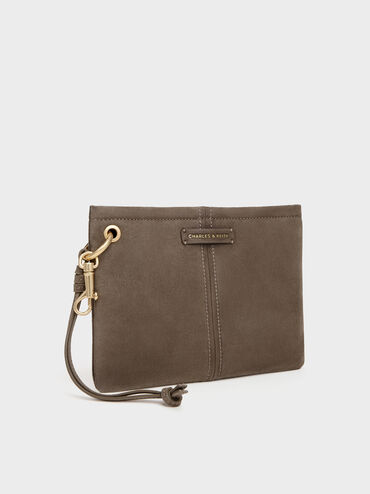 Noane Top-Zip Pouch, Stone Grey, hi-res