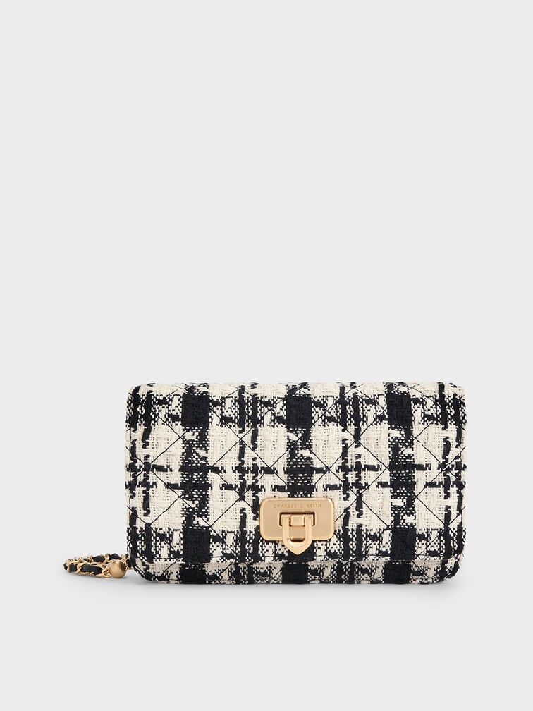 Cressida Tweed Push-Lock Clutch, Multi, hi-res