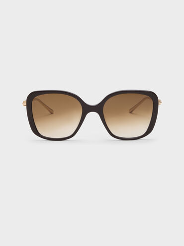 Adalyn Butterfly Sunglasses, Espresso Brown, hi-res