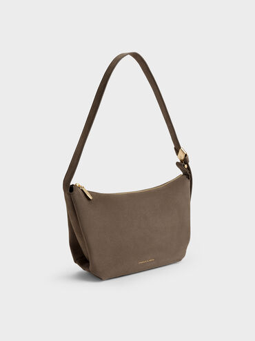 Zephyr Hobo Bag, Stone Grey, hi-res