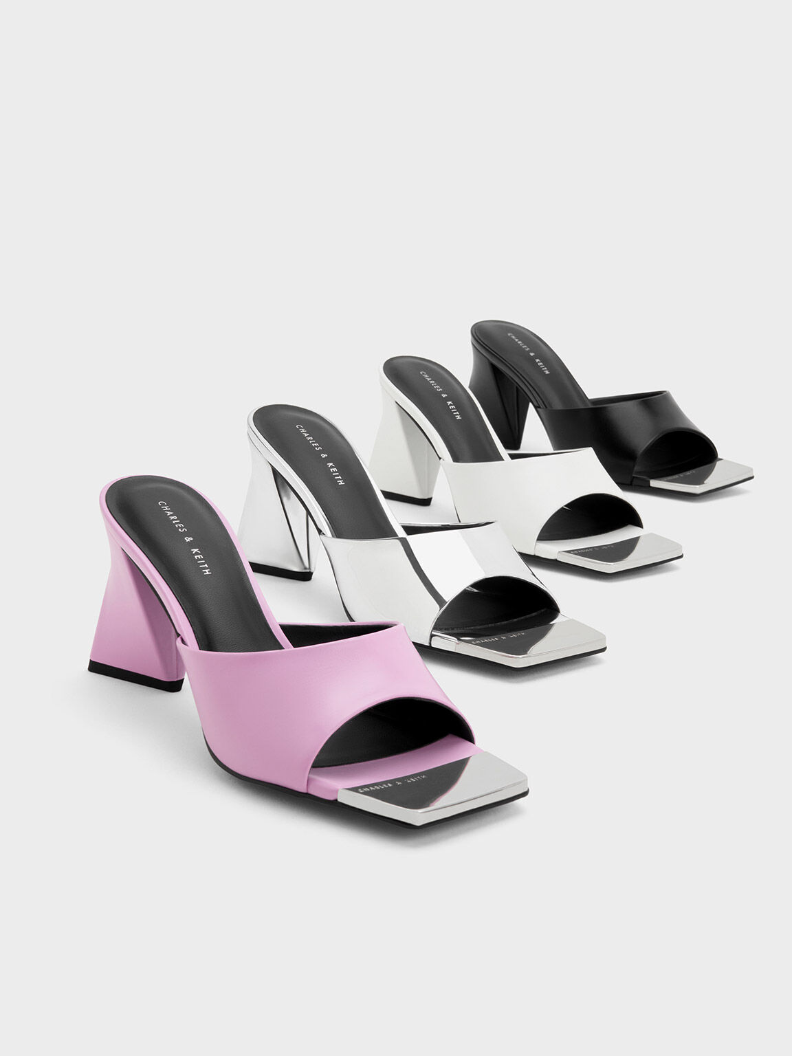 Lilac mule outlet heels