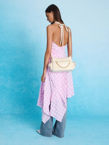 Duo Quilted Shoulder Bag, Cream, hi-res