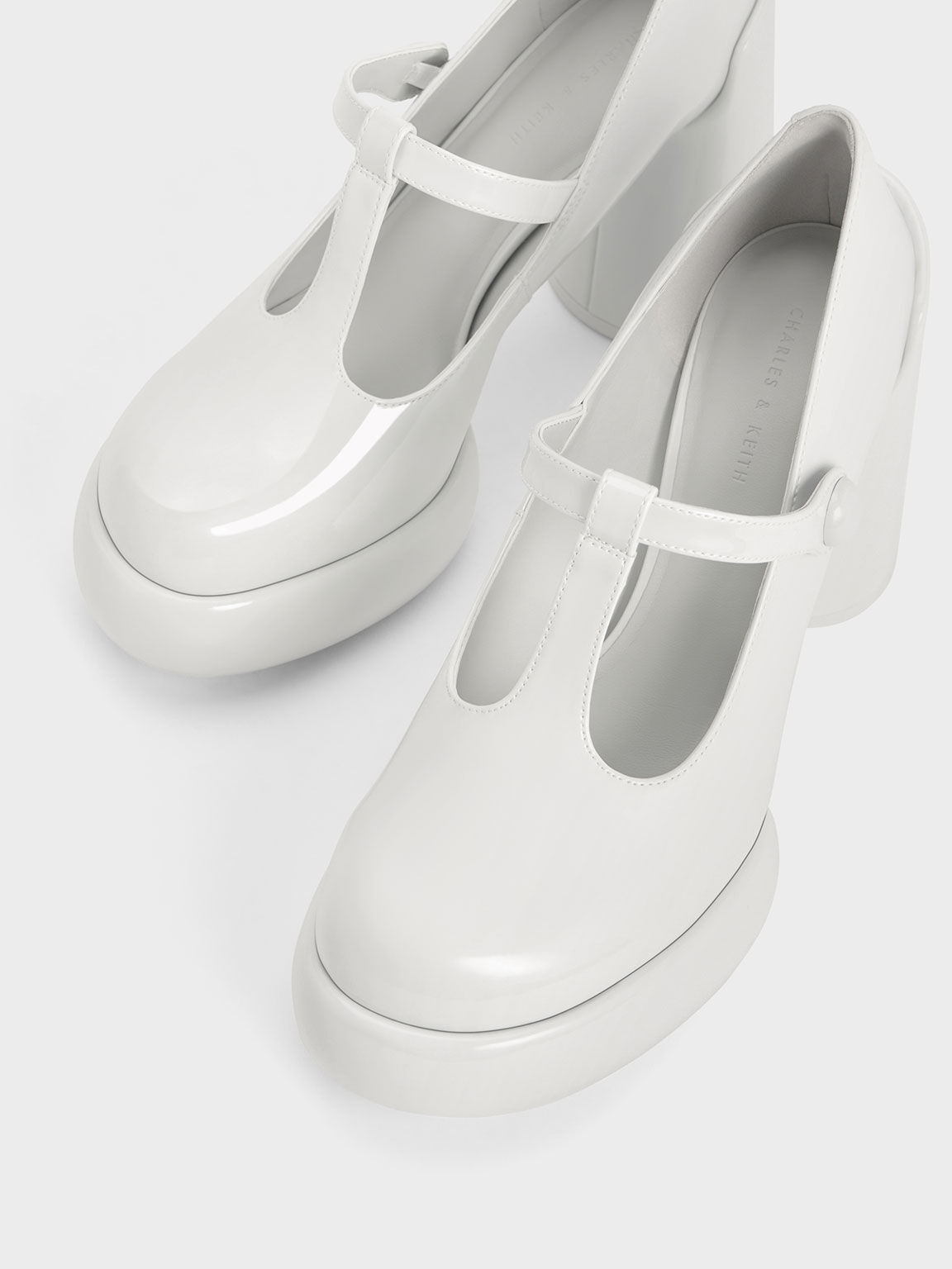 White platform mary jane store shoes