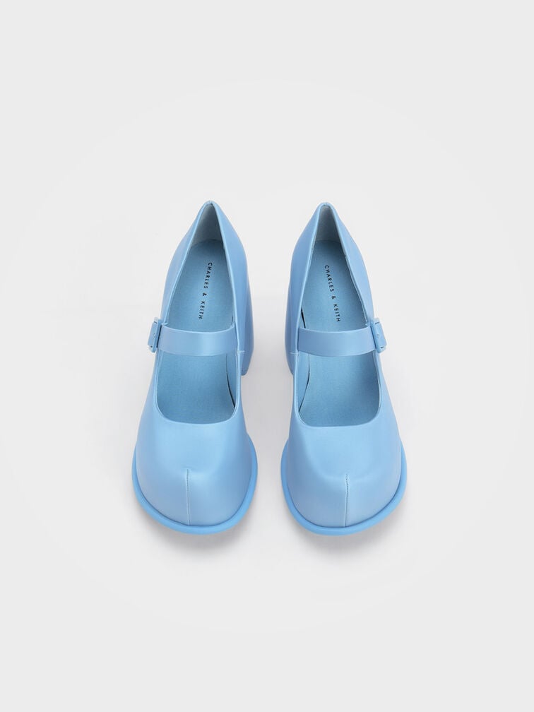 Pixie Platform Mary Janes, Blue, hi-res