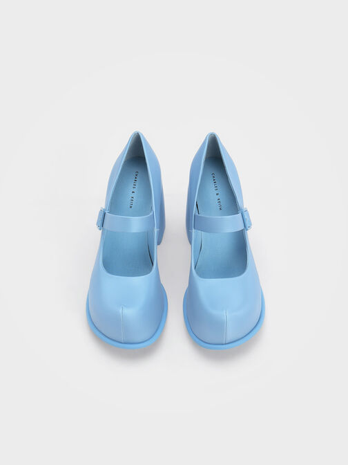 Pixie Platform Mary Janes, Blue, hi-res
