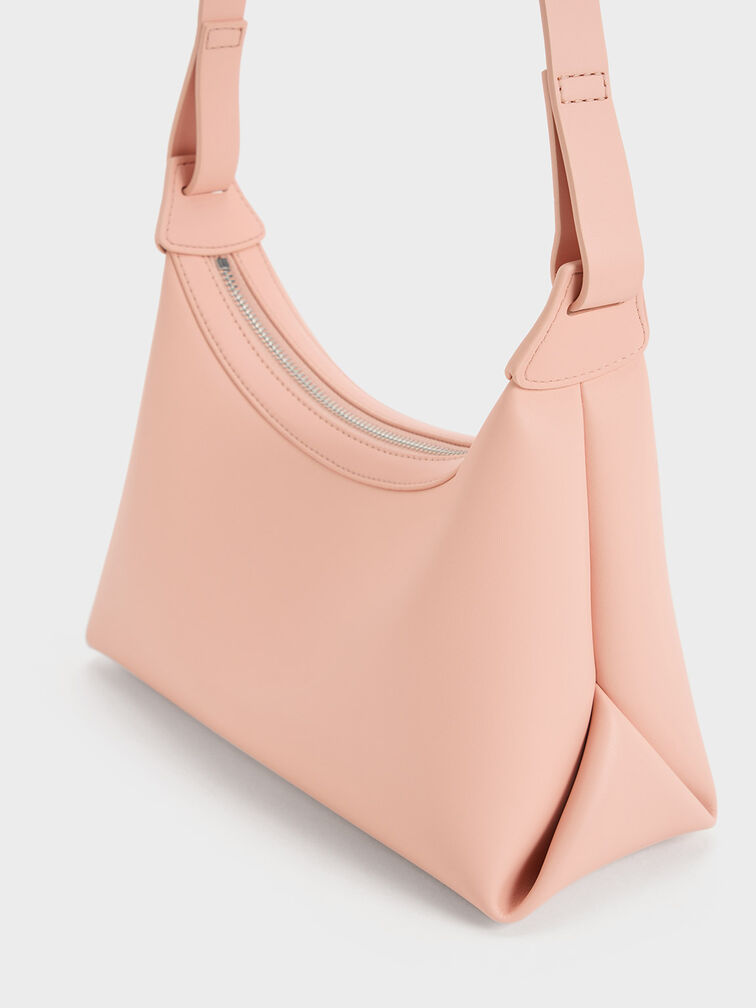 Aurelie Trapeze Hobo Bag, Pink, hi-res