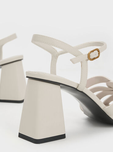 Interwoven Block Heel Sandals, Chalk, hi-res