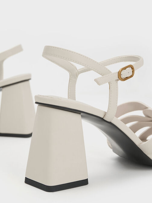 Interwoven Block Heel Sandals, Chalk, hi-res