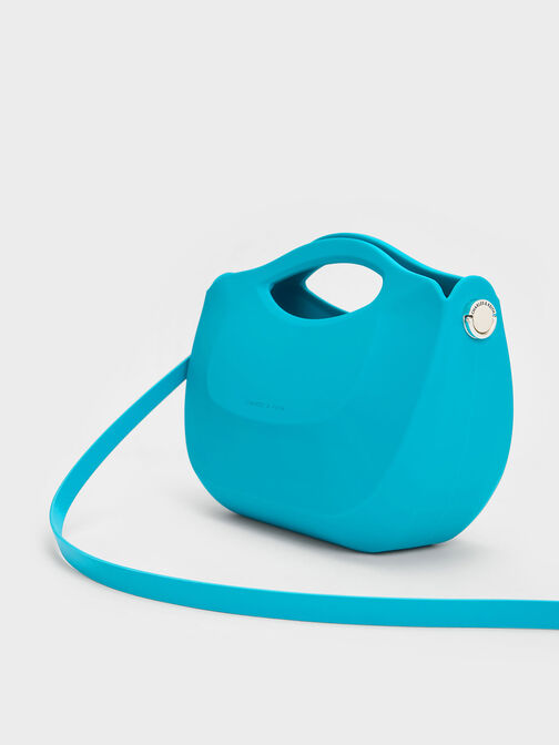 Cocoon Curved Handle Bag, Blue, hi-res