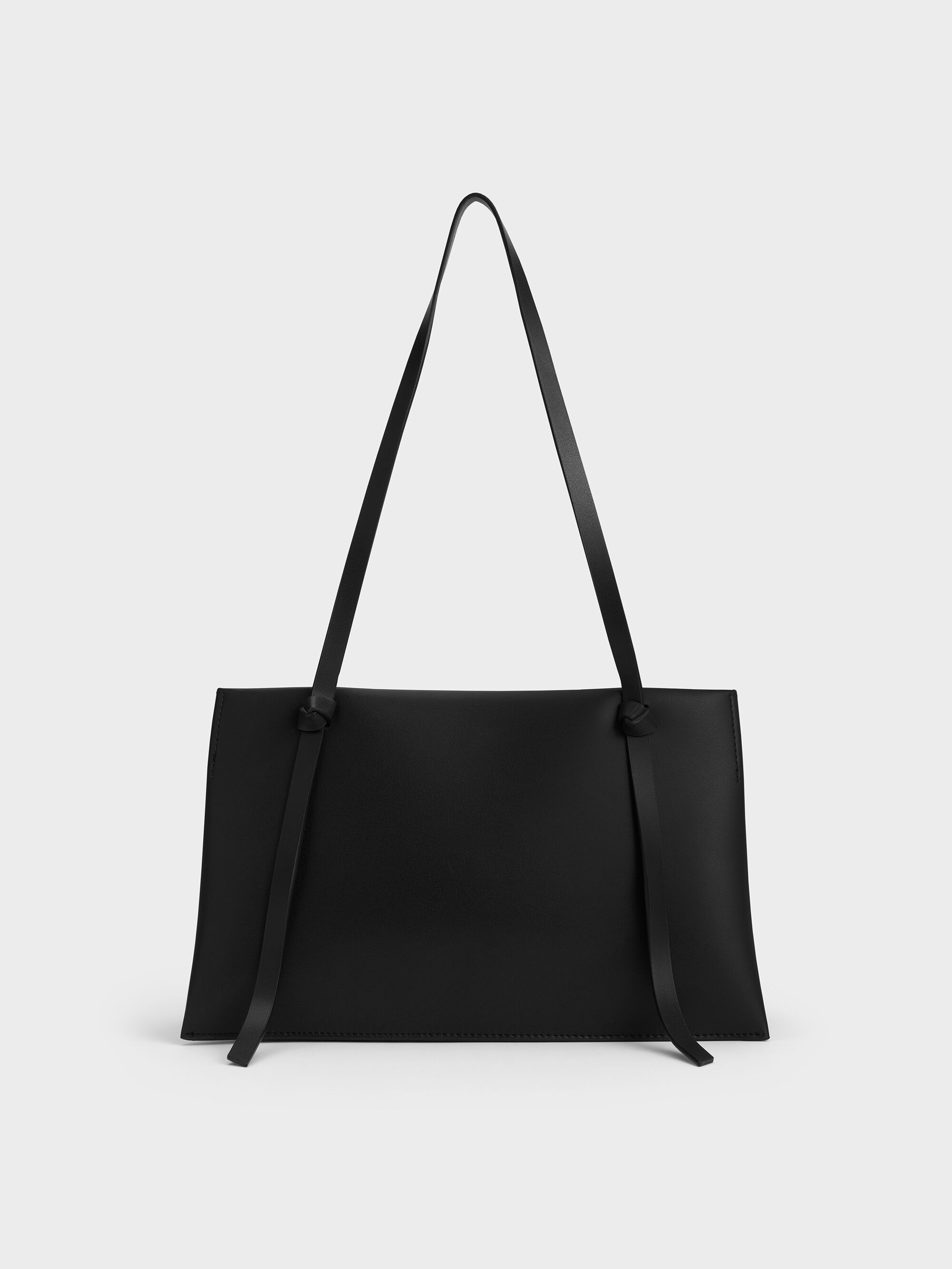Noir Midori Geometric Tote Bag - Noir - Bags - CHARLES & KEITH IN